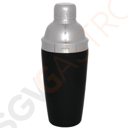 Olympia Cocktailshaker schwarze Grifffläche Kapazität: 70cl | Edelstahl mit PVC