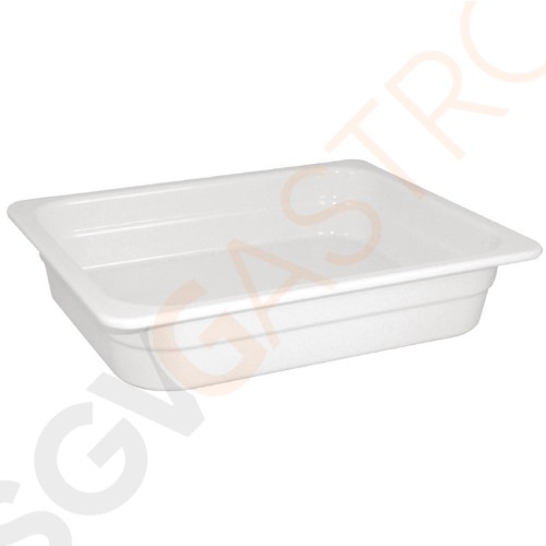 Kristallon Schale weiß GN1/2 6,5 x 26,5 x 32,5cm (GN1/2) | Melamin | weiß