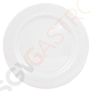 Kristallon Teller mit breitem Rand weiß 25,4cm 6 Stück | 25,4(Ø)cm | Melamin | weiß