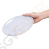 Kristallon ovale Coupeteller weiß 22,5cm 12 Stück | 22,5 x 15,8cm | Melamin | weiß