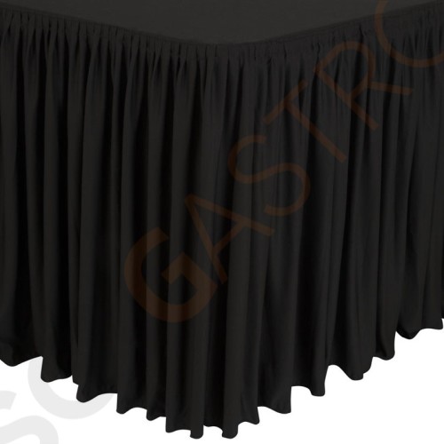 Kombi-Skirting mit Plisseefalten schwarz Geeignet für Tische L001, CB518 | 73 x 75 x 182cm | 100% Polyester | schwarz