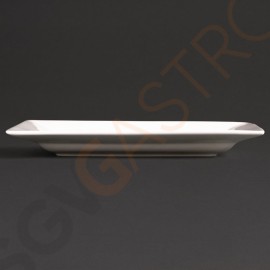 Lumina rechteckige Teller mit breitem Rand 20cm CD629 | 20 x 13cm | 6 Stück
