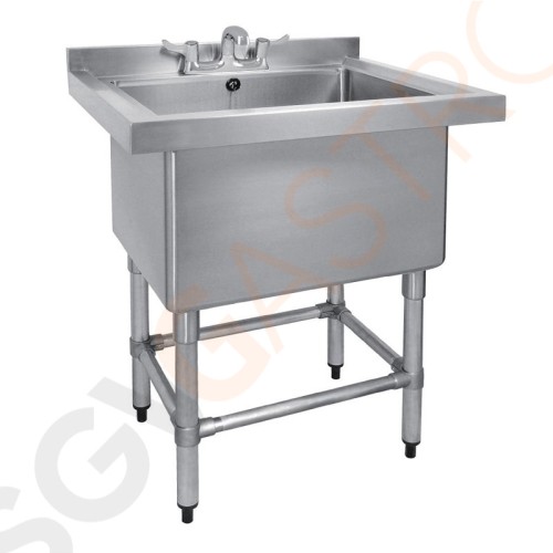 Vogue tiefer Spültisch 77cm lang Mit Aufkantung | Edelstahl | 90 x 77 x 60cm