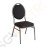 Bolero Bankettstühle mit ovaler Lehne schwarz 4 Stück | Sitzhöhe: 44cm | 90 x 43 x 53cm | Stahl und Polyester | schwarz
