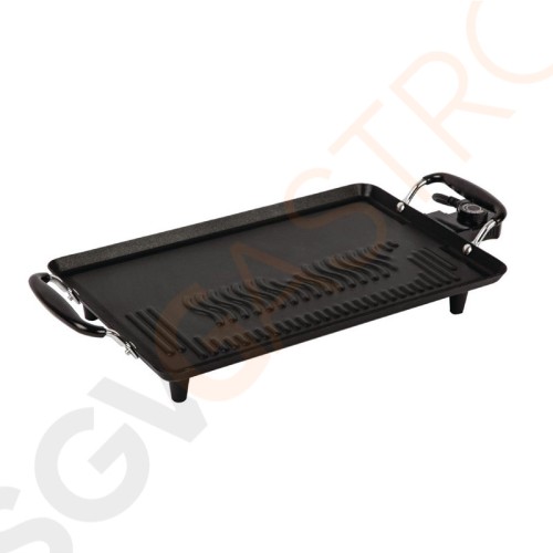 Caterlite elektrische Grillplatte 43 x 26cm 1,5kW/230V | Antihaftbeschichtung | 43 x 26cm | glatt und gerillt Caterlite elektrische Grillplatte 43 x 26cm 1,5kW/230V | Antihaftbeschichtung | 43 x 26cm | glatt und gerillt