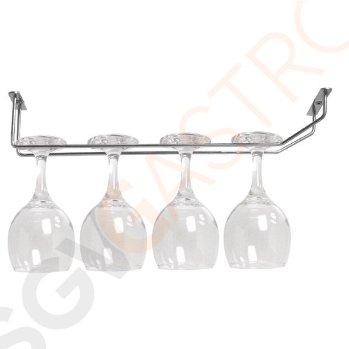 Olympia verchromte Gläserschiene 40,5cm 6,8 x 40,5 x 10,5cm | verchromtes Eisen