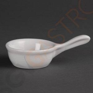 Olympia Whiteware Minipfannen 7cm 12 Stück | 3,5 x 7(Ø)cm | Kapazität: 3,4cl | Porzellan