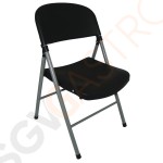 Bolero Klappstühle schwarz 2 Stück | Sitzhöhe: 44,5cm | 81 x 49 x 50cm | Polypropylen und Stahl | schwarz