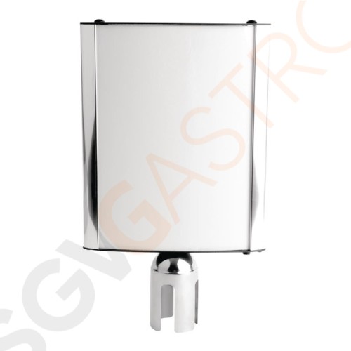 Bolero Leitpfostenrahmen Größe: A4 | Edelstahl | kompatibel mit Leitpfosten GC605 und GC606 Bolero Leitpfostenrahmen Größe: A4 | Edelstahl | kompatibel mit Leitpfosten GC605 und GC606