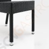 Bolero Rattanstühle anthrazit 4 Stück | Sitzhöhe: 45cm | 86 x 50 x 60cm | Aluminium und PE-Rattan | anthrazit