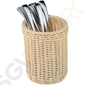 APS Runder Besteckbehälter Kunststoffweide 15,5 x 12,5(Ø)cm | Kunststoffweide