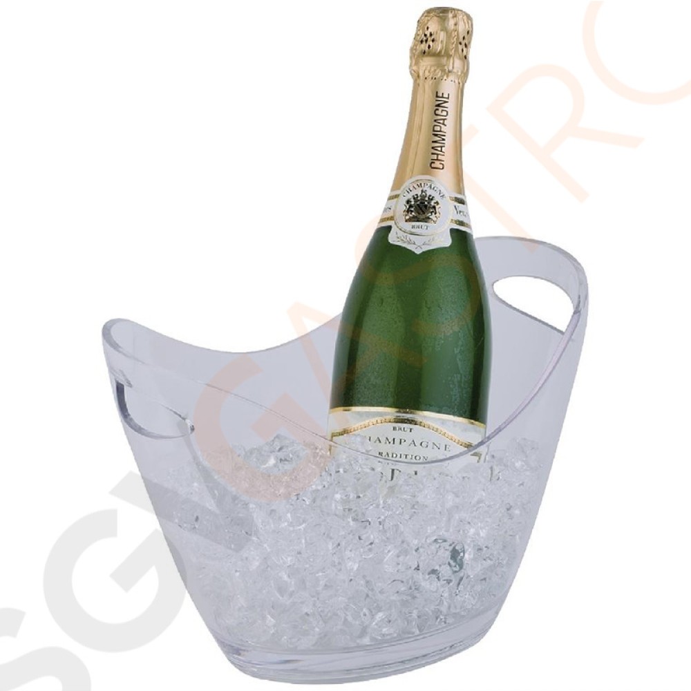 APS Champagnerkühler klar klein Für bis zu 2 Flaschen | Acryl | klar