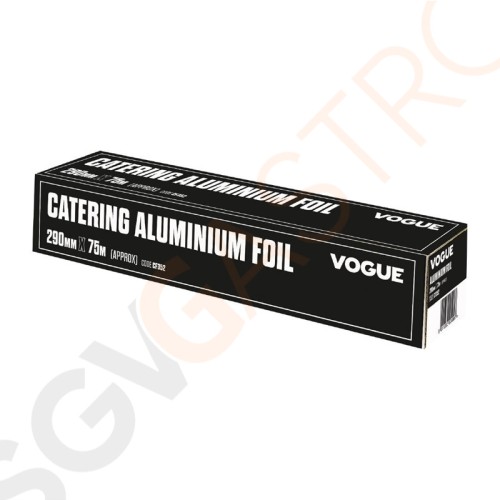 Vogue Aluminiumfolie 29cm Länge 75m. Inklusive Kartonspender.