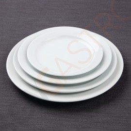 Athena Hotelware runde Teller mit schmalem Rand 22,6cm CF363 | 22,6(Ø)cm | 12 Stück