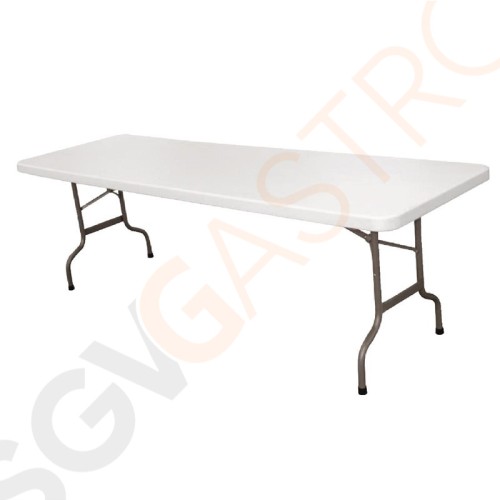Bolero rechteckiger Klapptisch weiß 244cm 244(L)cm | Polyethylen und Stahl | weiß Bolero rechteckiger Klapptisch weiß 244cm 244(L)cm | Polyethylen und Stahl | weiß
