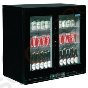 Polar Serie G Barkühlschrank schwarz 168 Flaschen Kapazität: 200L | 2 Türen | Schwarz Polar Serie G Barkühlschrank schwarz 168 Flaschen Kapazität: 200L | 2 Türen | Schwarz
