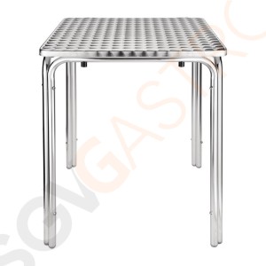 Bolero quadratischer Bistrotisch Edelstahl 4 Beine 60cm 72 x 60 x 60cm | Edelstahl und Aluminium