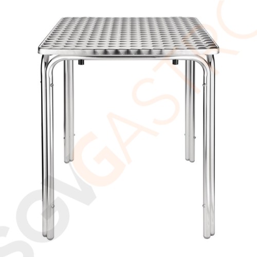Bolero quadratischer Bistrotisch Edelstahl 4 Beine 60cm 72 x 60 x 60cm | Edelstahl und Aluminium Bolero quadratischer Bistrotisch Edelstahl 4 Beine 60cm 72 x 60 x 60cm | Edelstahl und Aluminium