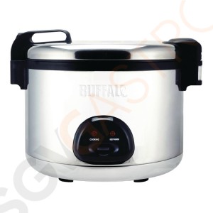 Buffalo extra großer Reiskocher 9L Für große Mengen | 2,85kW/230V | Kapazität: 20L gekochter Reis / 9L trockener Reis