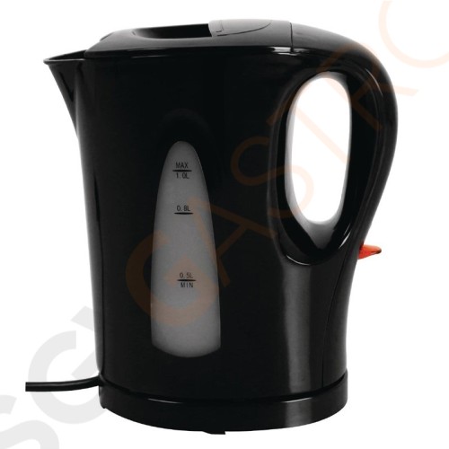 Caterlite Wasserkocher schwarz 1L Ideal für Hotelzimmer | 1,1kW/230V | Kapazität 1L | schwarz