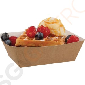 Colpac Kleine kompostierbare Einwegschalen braun 12,4cm 8,7(L) x 12,4(B)cm | 500 Stück Colpac Kleine kompostierbare Einwegschalen braun 12,4cm 8,7(L) x 12,4(B)cm | 500 Stück