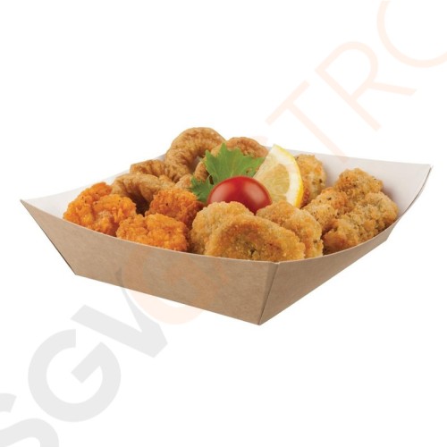 Colpac Große kompostierbare Einwegschalen braun 14,8cm 13,9(B) x 14,8(L)cm | 500 Stück