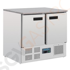 Polar Serie G Thekenkühltisch mit Marmorarbeitsfläche 2-türig 240L 2türig 240L