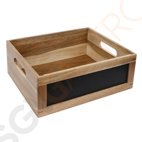 Olympia Brotbox mit Kreidetafel GN1/2 12 x 32,5 x 26,5cm (GN1/2) | Akazienholz Olympia Brotbox mit Kreidetafel GN1/2 12 x 32,5 x 26,5cm (GN1/2) | Akazienholz