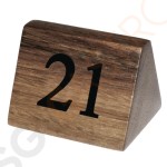 Olympia Tischnummernschilder Akazienholz 21 - 30 Nummer 21 - 30 | Akazienholz | Schwarz auf Braun