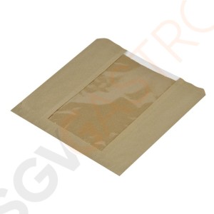 Vegware Kleine kompostierbare Sandwichtüten aus Packpapier mit PLA-Sichtfenster 1000 Stück Vegware Kleine kompostierbare Sandwichtüten aus Packpapier mit PLA-Sichtfenster 1000 Stück