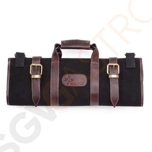 Boldric Messertasche aus schwarzem Segeltuch 17 Fächer 17 Fächer | Canvas | Ohne Inhalt