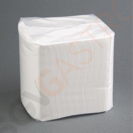 Fiesta Cocktail-Papierservietten weiß 25cm x250 250 Stück | 25 x 25cm | 1-lagig | Papier | weiß