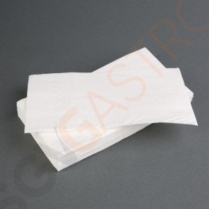 Fiesta Dinner-Papierservietten weiß 40cm x250 250 Stück | 40 x 40cm | 2-lagig | Papier | weiß