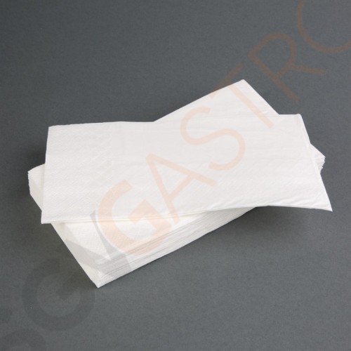 Fiesta Dinner-Papierservietten weiß 40cm x250 250 Stück | 40 x 40cm | 2-lagig | Papier | weiß