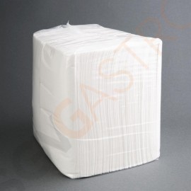 Fiesta Dinner-Papierservietten weiß 40cm x250 250 Stück | 40 x 40cm | 2-lagig | Papier | weiß