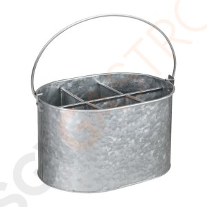 Olympia Behälter für Besteck und Gewürze Stahl 13,5 x 24,5 x 17,5cm | galvanisierter Stahl Olympia Behälter für Besteck und Gewürze Stahl 13,5 x 24,5 x 17,5cm | galvanisierter Stahl