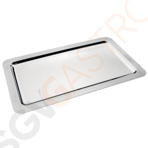 Olympia rechteckiges Speisetablett Edelstahl GN1/1 1 x 53 x 32,5cm / GN1/1 | Edelstahl