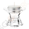 Olympia Kerzenständer Glas 6cm 6 Stück | passend für Spitzkerzen | 6 x 7(Ø)cm | Glas