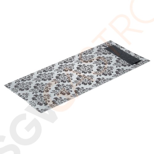 Europochette Bestecktaschen mit Servietten vintage Design 125 Stück | Papier | vintage Design