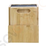 Vogue universeller Messerblock mit Schneidebrett Bambus Material: Bambus und Kunststoff | Größe: 23x19,5x11cm