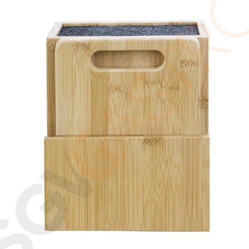Vogue universeller Messerblock mit Schneidebrett Bambus Material: Bambus und Kunststoff | Größe: 23x19,5x11cm Vogue universeller Messerblock mit Schneidebrett Bambus Material: Bambus und Kunststoff | Größe: 23x19,5x11cm