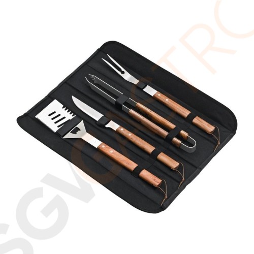 Déglon Grillset 4-teiliges Set | Edelstahl und Holz