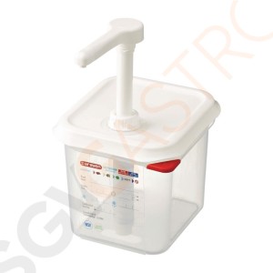 Araven Soßenspender GN 1/6 transparent 2,6L Kapazität: 2,6L. Größe: GN 1/6 Araven Soßenspender GN 1/6 transparent 2,6L Kapazität: 2,6L. Größe: GN 1/6