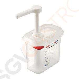 Araven Soßenspender GN 1/9 Transparent 1,5L Kapazität: 1,5L. Größe: GN 1/9 Araven Soßenspender GN 1/9 Transparent 1,5L Kapazität: 1,5L. Größe: GN 1/9