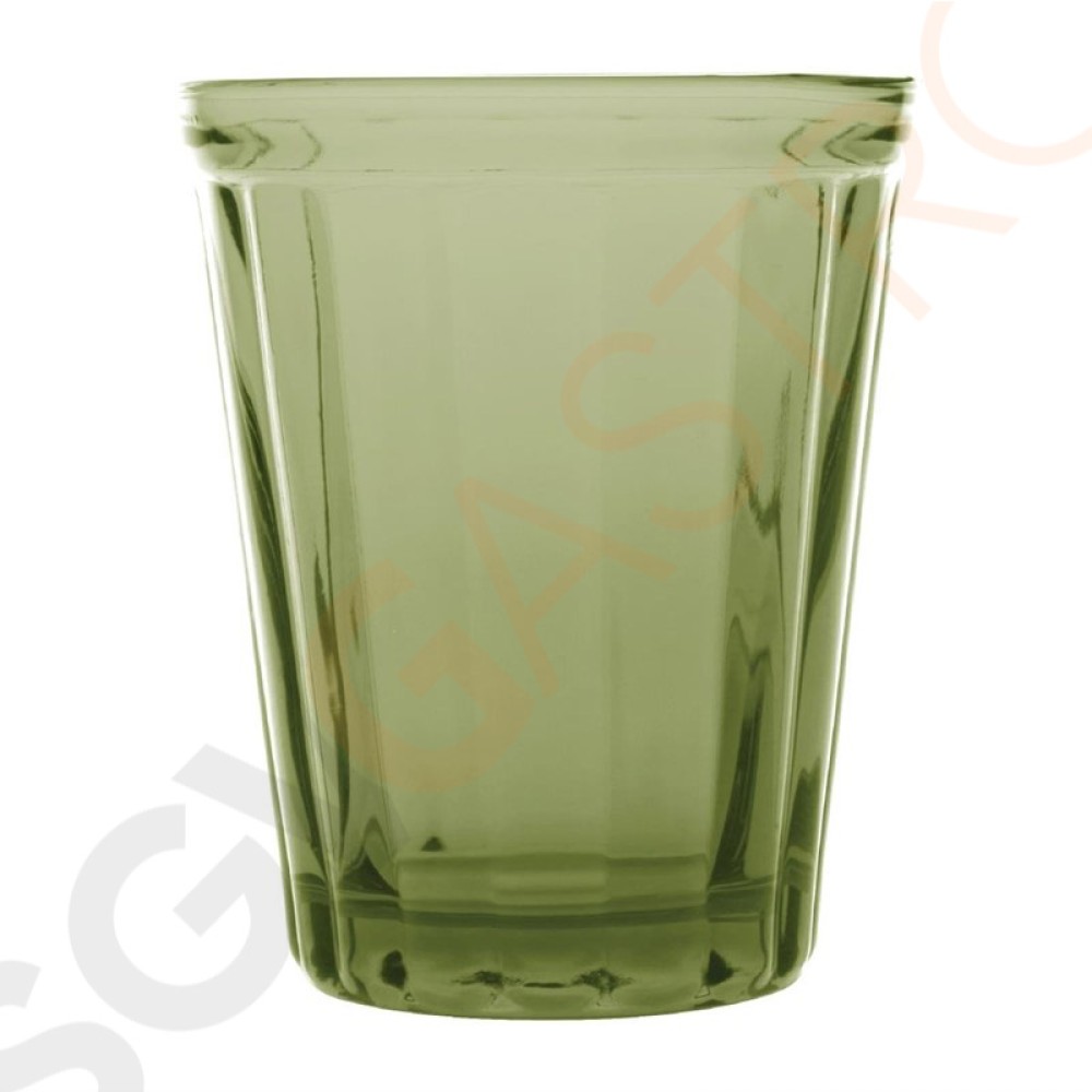 Olympia Cabot getafelte Tumbler grün 26cl 6 Stück | Kapazität: 26cl | Glas | grün