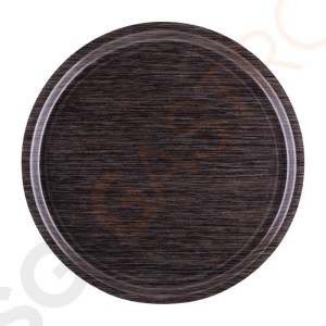Roltex Original rundes Serviertablett antirutsch Wenge 45cm Antirutschbeschichtung | 45(Ø)cm | Melamin | Wengeoptik