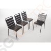 Bolero Bistrostühle Stahl grau 4 Stück | Sitzhöhe: 45cm | 83 x 47 x 57cm | Stahl | weiß