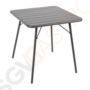 Bolero quadratischer Bistrotisch Stahl grau 70cm 71 x 70 x 70cm | Stahl | grau