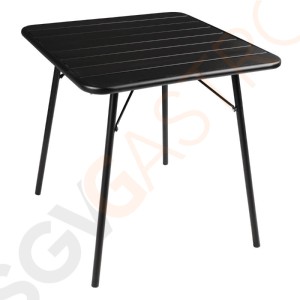 Bolero quadratischer Bistrotisch Stahl schwarz 70cm 71 x 70 x 70cm | Stahl | schwarz