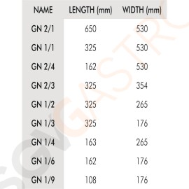 Vogue Edelstahlbehälter mit Antihaftbeschichtung GN1/1 6,5cm GN1/1 | 6,5(H)cm | Kapazität: 9L | Edelstahl